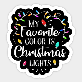 my favorite color is christmas lights Sticker